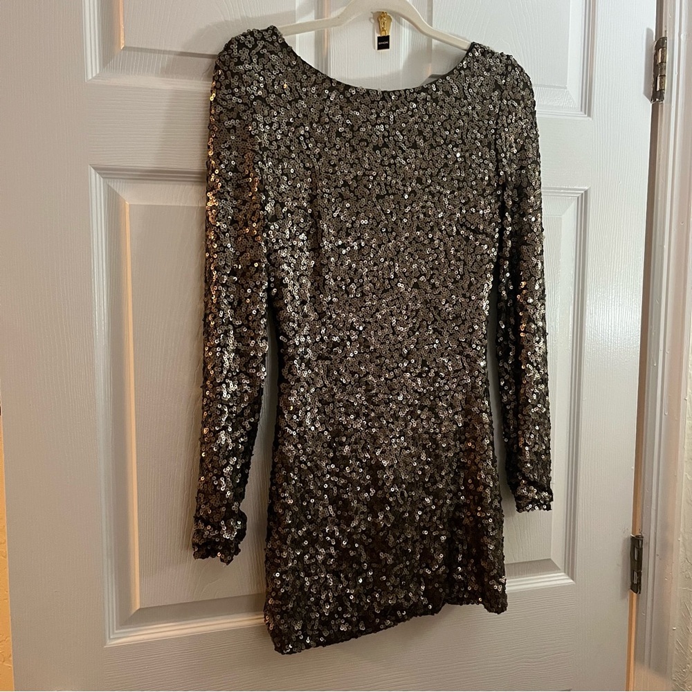 Guess by Marciano Green Sequin Dress XS